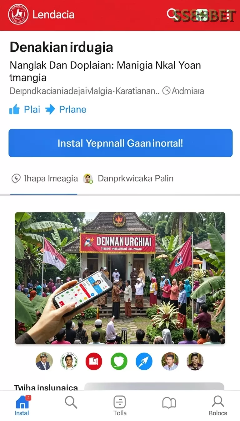 Cuplikan layar MADU303 — menu navigasi